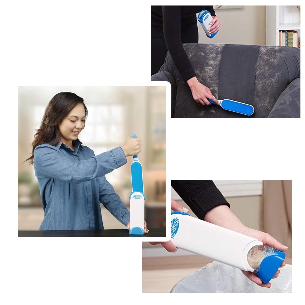 Fur and Lint Brush - Effectively Removes Hair from Upholstery and Fabrics