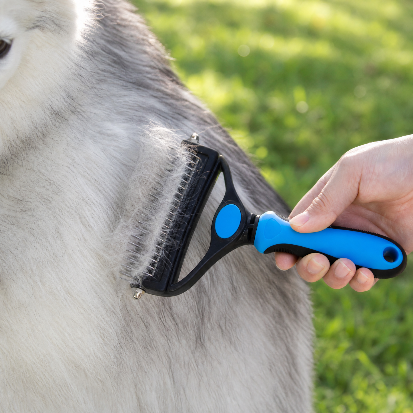 Furmela – Double-Sided Dematting Brush for Shedding Dogs