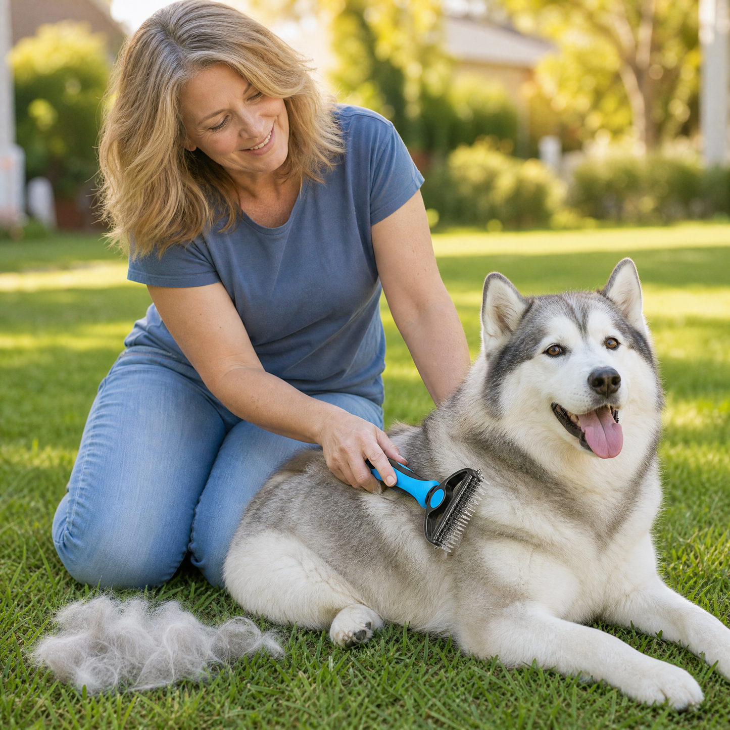 Furmela – Double-Sided Dematting Brush for Shedding Dogs