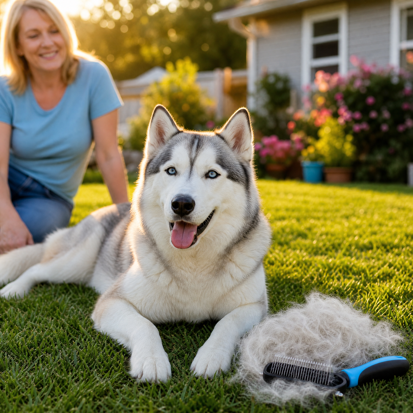 Furmela – Double-Sided Dematting Brush for Shedding Dogs