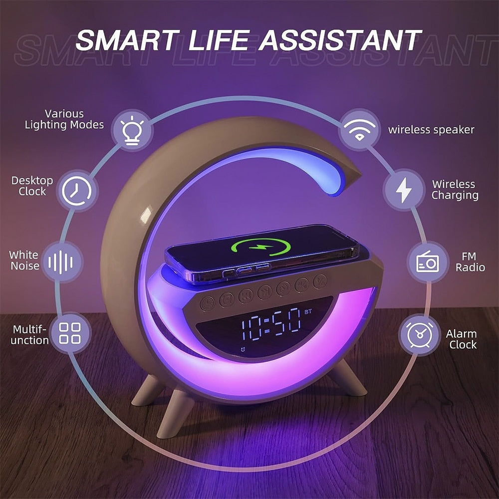 G-Light - Wireless Charger with Bluetooth Speaker and RGB Lamp