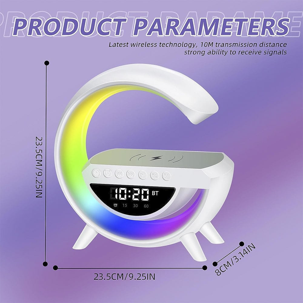 G-Light - Wireless Charger with Bluetooth Speaker and RGB Lamp