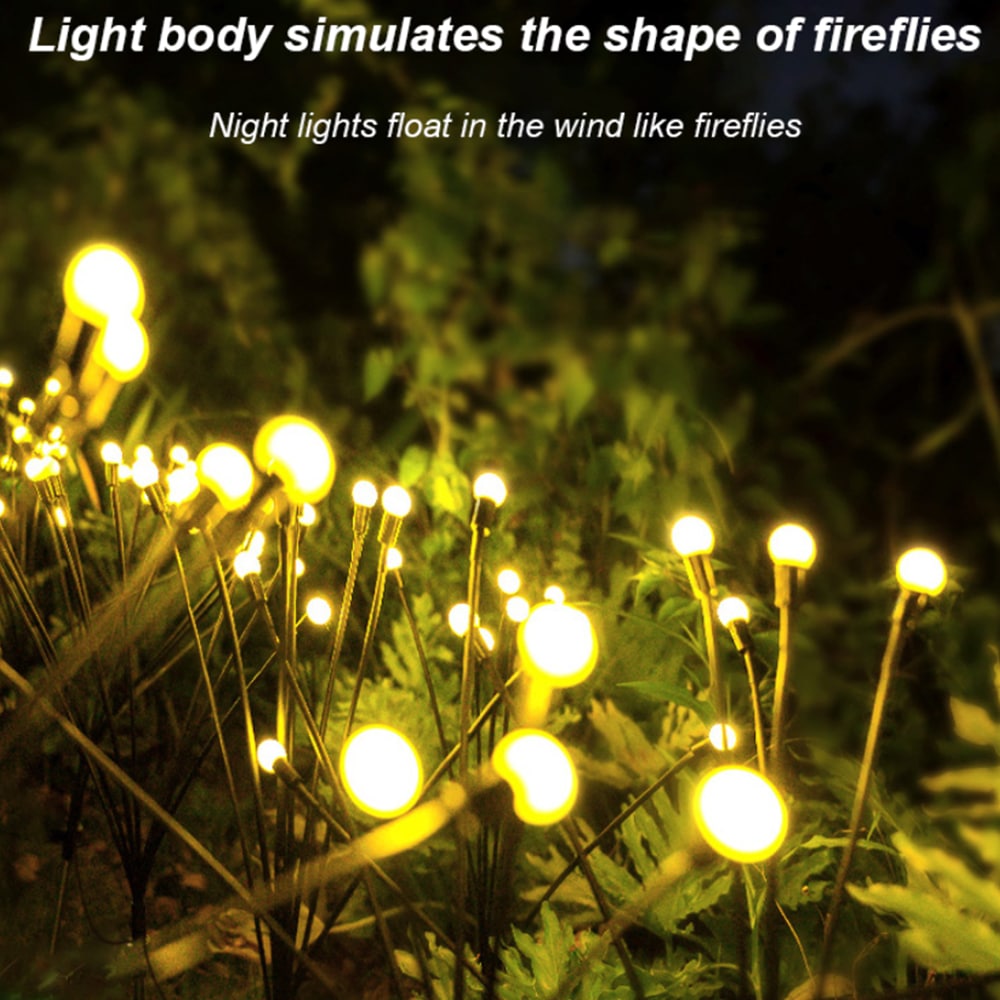 Garden Firefly Lights (Pack of 2) – Solar Stake Lights, 70 cm, 6 LED