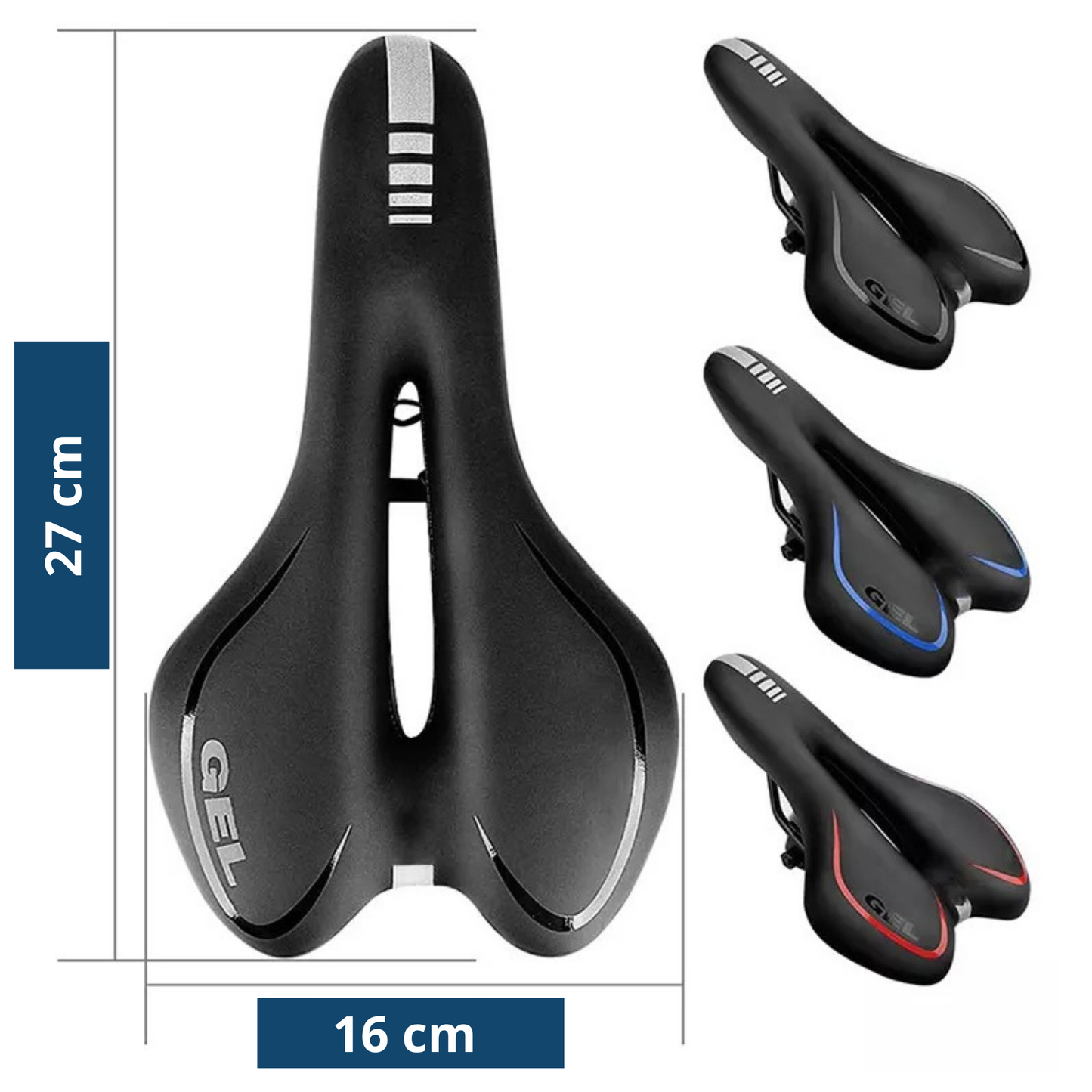 Gel Padded Bicycle Saddle