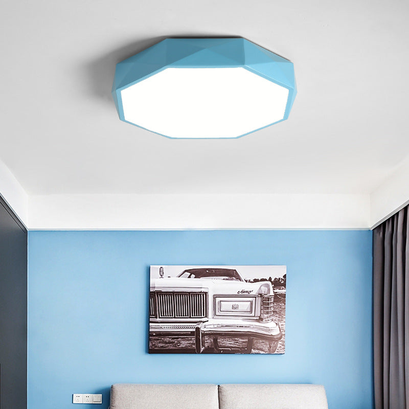 Geometric Iron LED Ceiling Light - Modern Flush Mount Lighting - Image 4