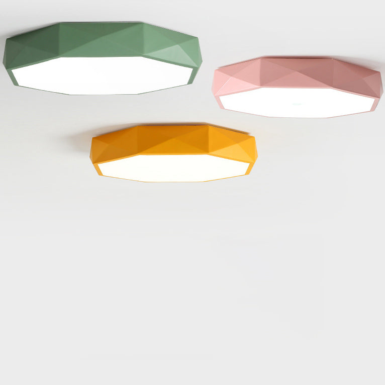 Geometric Iron LED Ceiling Light - Modern Flush Mount Lighting - Image 5