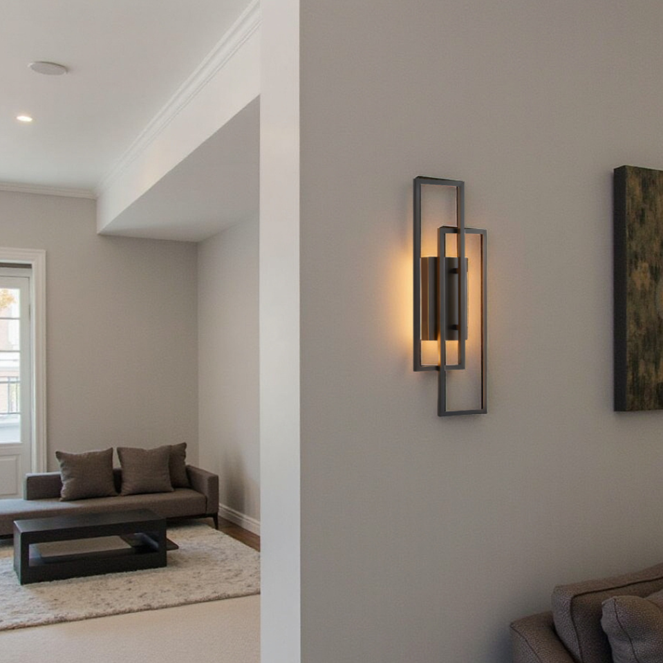 Geometric LED Wall Lamp - Modern Metal Sconce Lighting - Dimmable - Image 3
