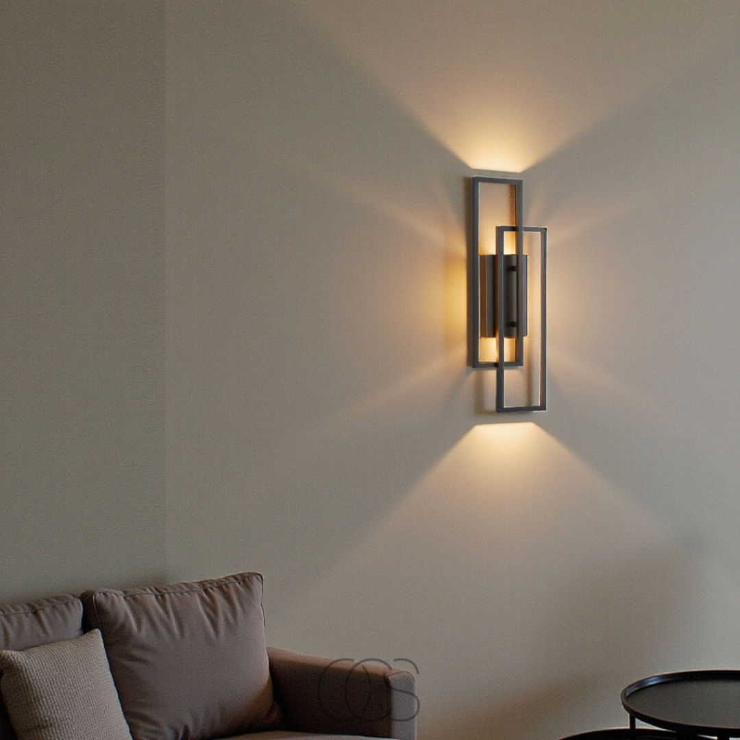 Geometric LED Wall Lamp - Modern Metal Sconce Lighting - Dimmable - Image 4