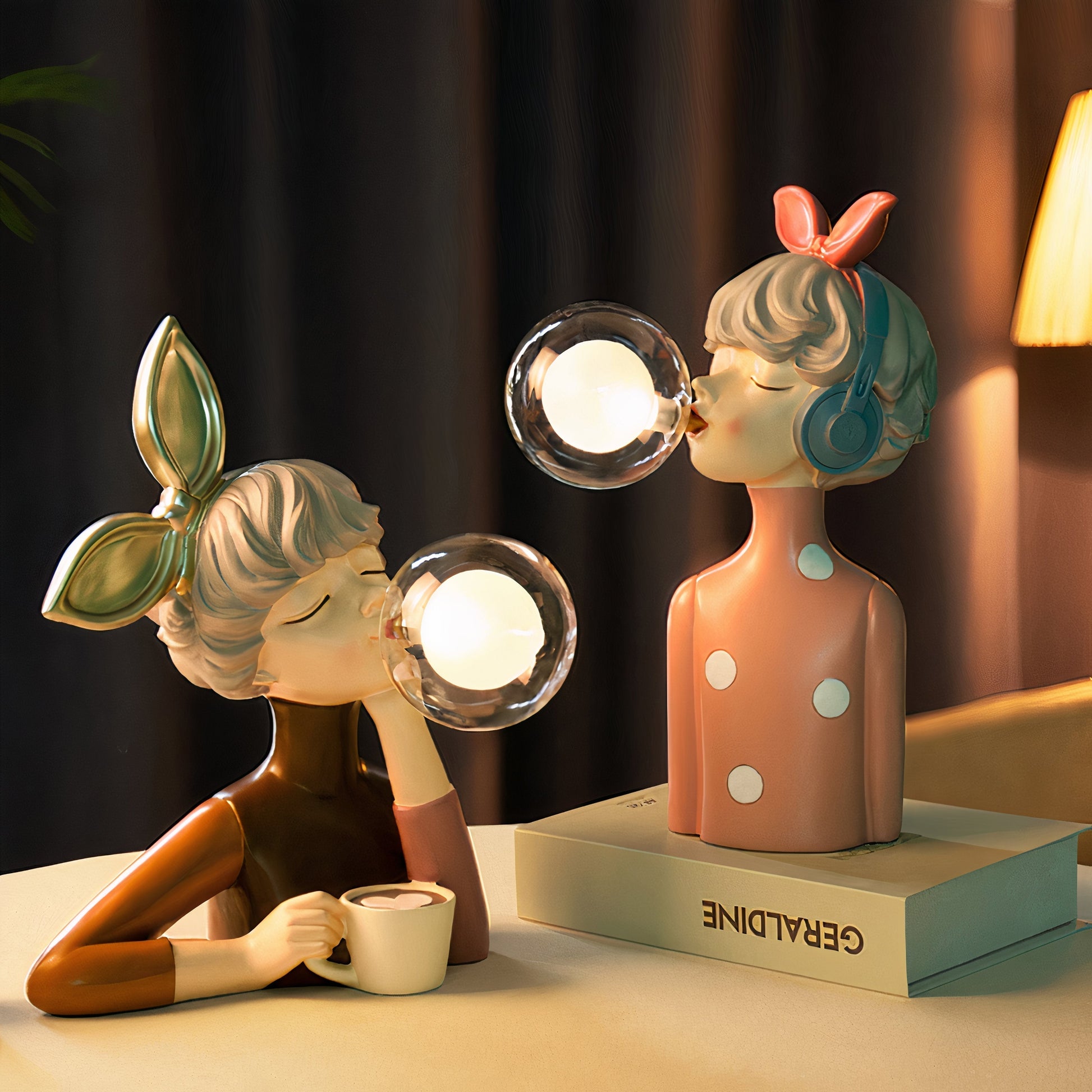 Girl Table Lamp - Resin - Decorative Lighting - Modern Design - Image 3