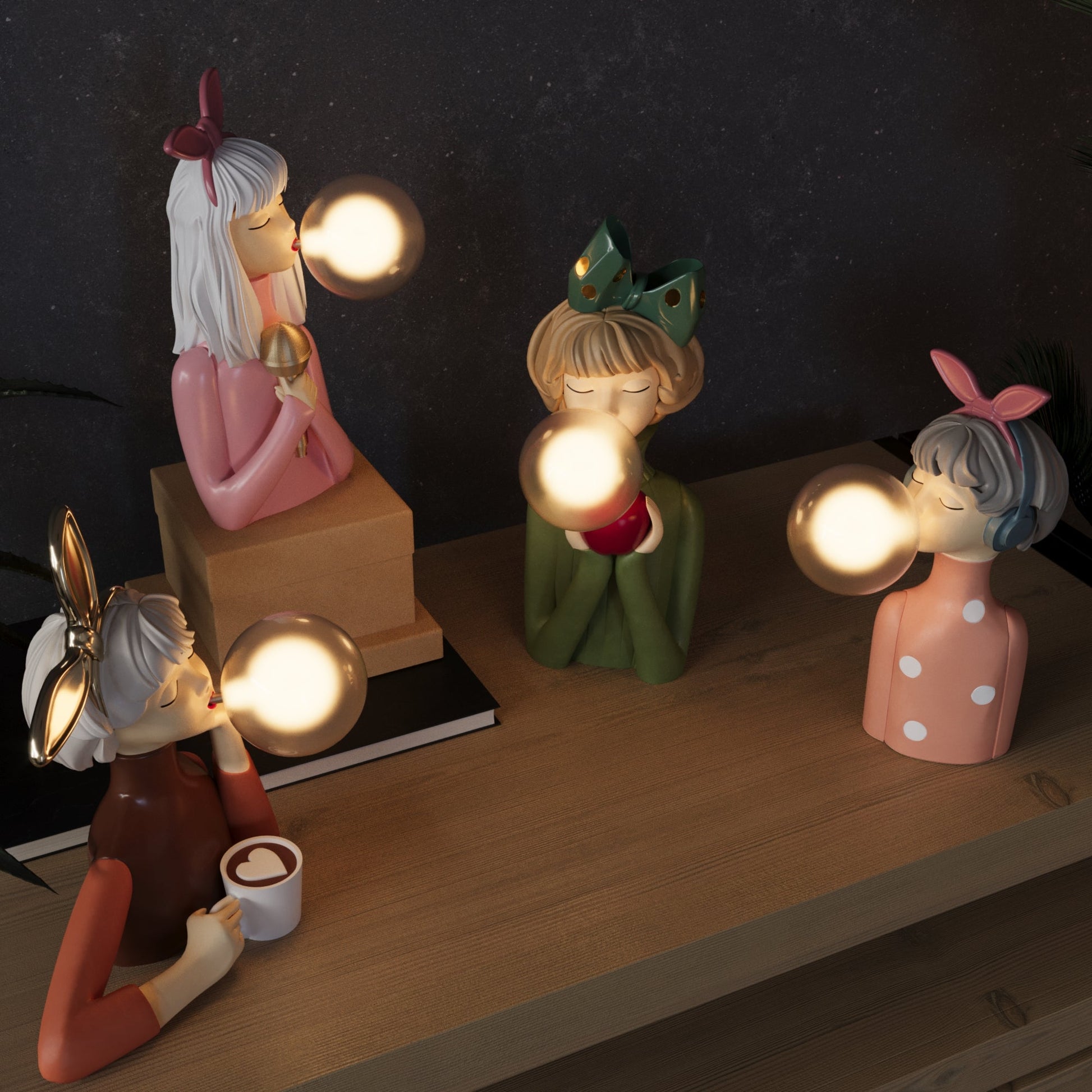 Girl Table Lamp - Resin - Decorative Lighting - Modern Design - Image 5