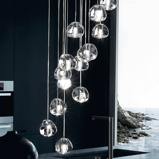 Glass Ball Pendant Light - Modern Hanging Chandelier - Elegant Lighting Fixture - Image 1