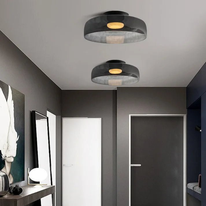 Glass Ceiling Lamp - Contemporary Flush Mount Light - Scandinavian Style - Image 2