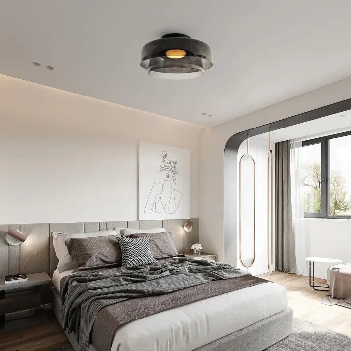 Glass Ceiling Lamp - Contemporary Flush Mount Light - Scandinavian Style - Image 4