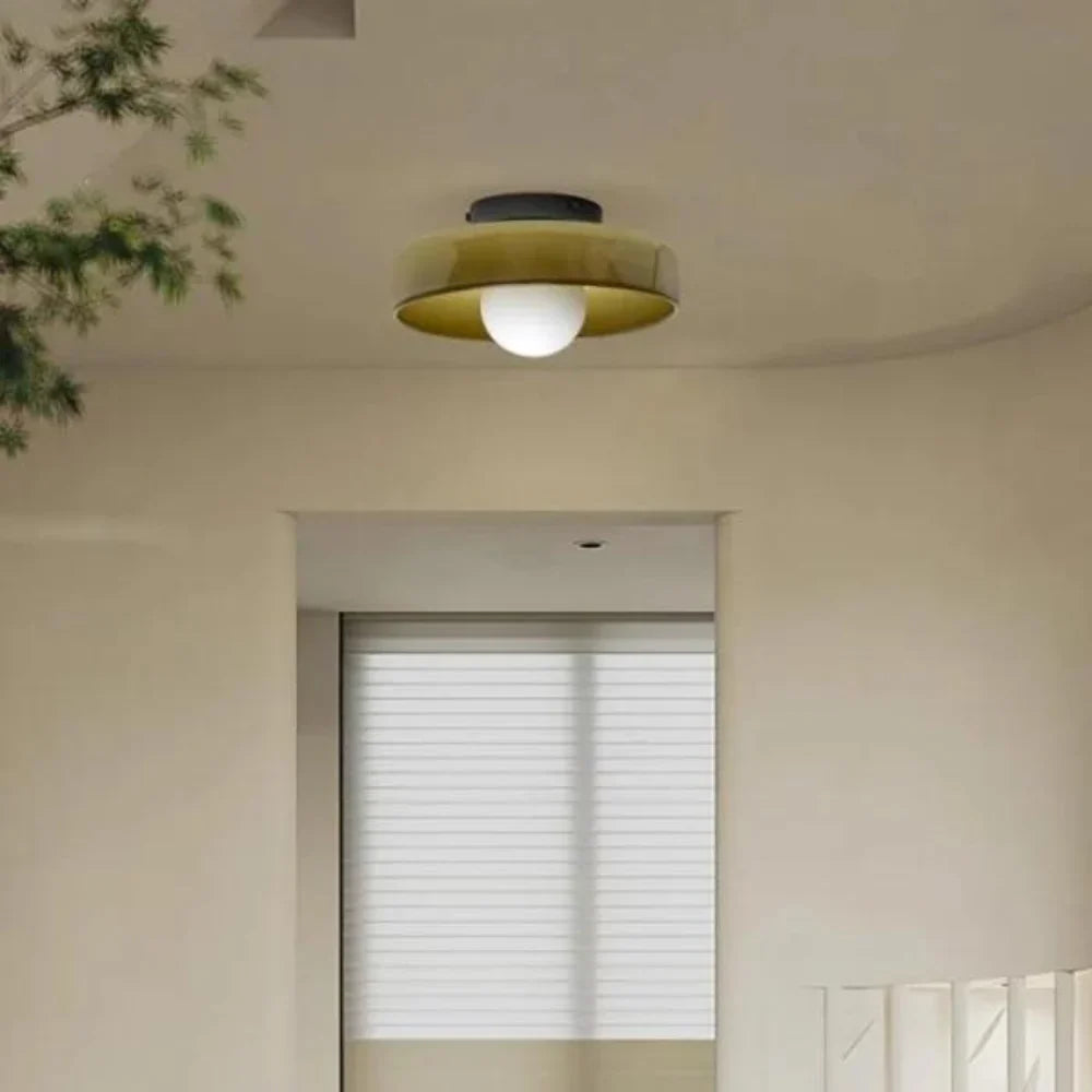 Glass Disc LED Light - Modern Ceiling or Wall Fixture - Stylish Lighting - Image 1