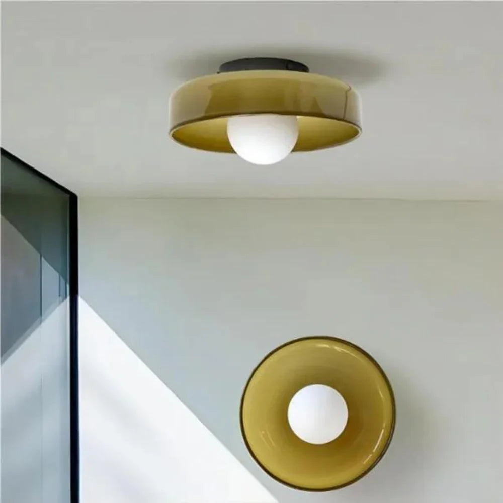 Glass Disc LED Light - Modern Ceiling or Wall Fixture - Stylish Lighting - Image 3