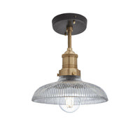 Glass Dome Flush Mount Ceiling Light - 8 Inch - Industrial Style Lighting
