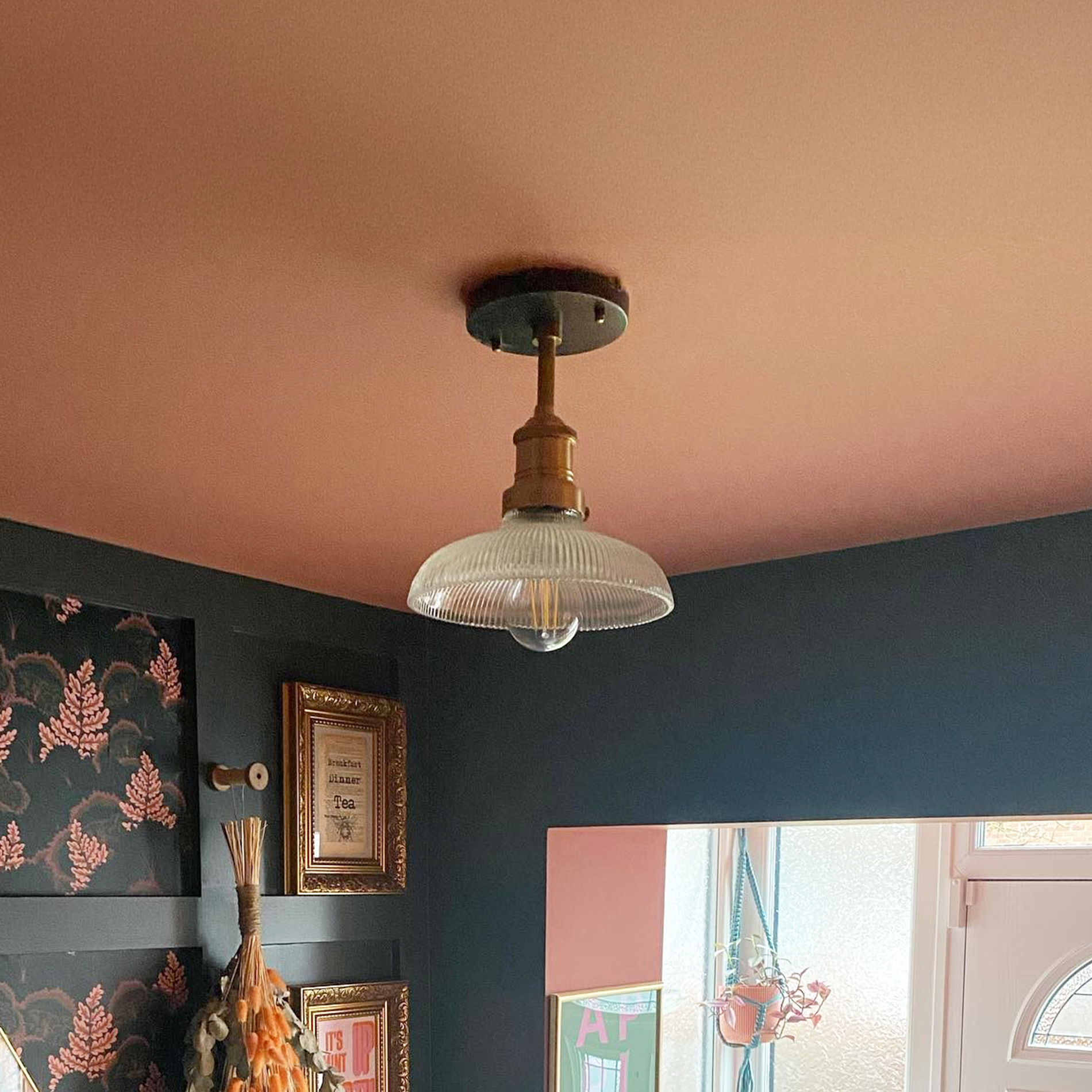 Glass Dome Flush Mount Ceiling Light - 8 Inch - Industrial Style Lighting - Image 2