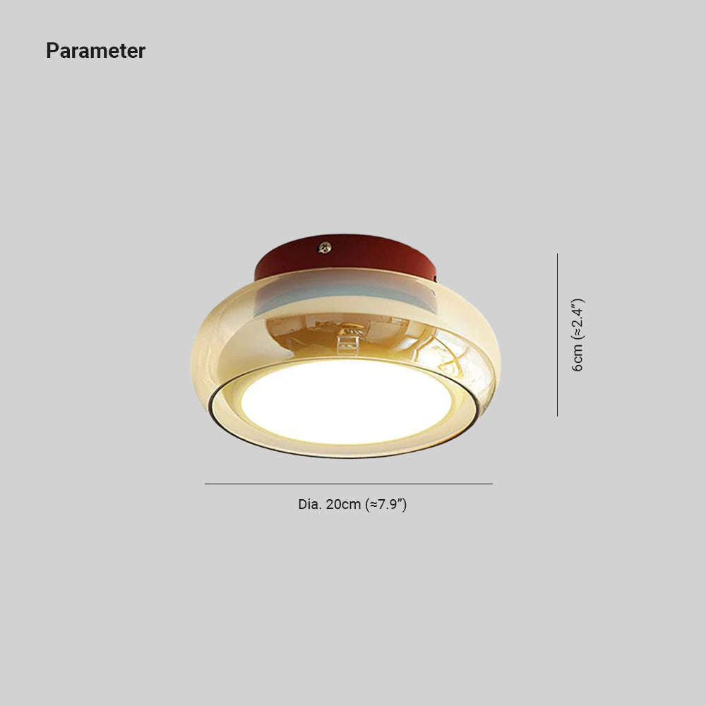 Glass Flush Mount Ceiling Light - Retro Style - Stylish Home Lighting - Image 3