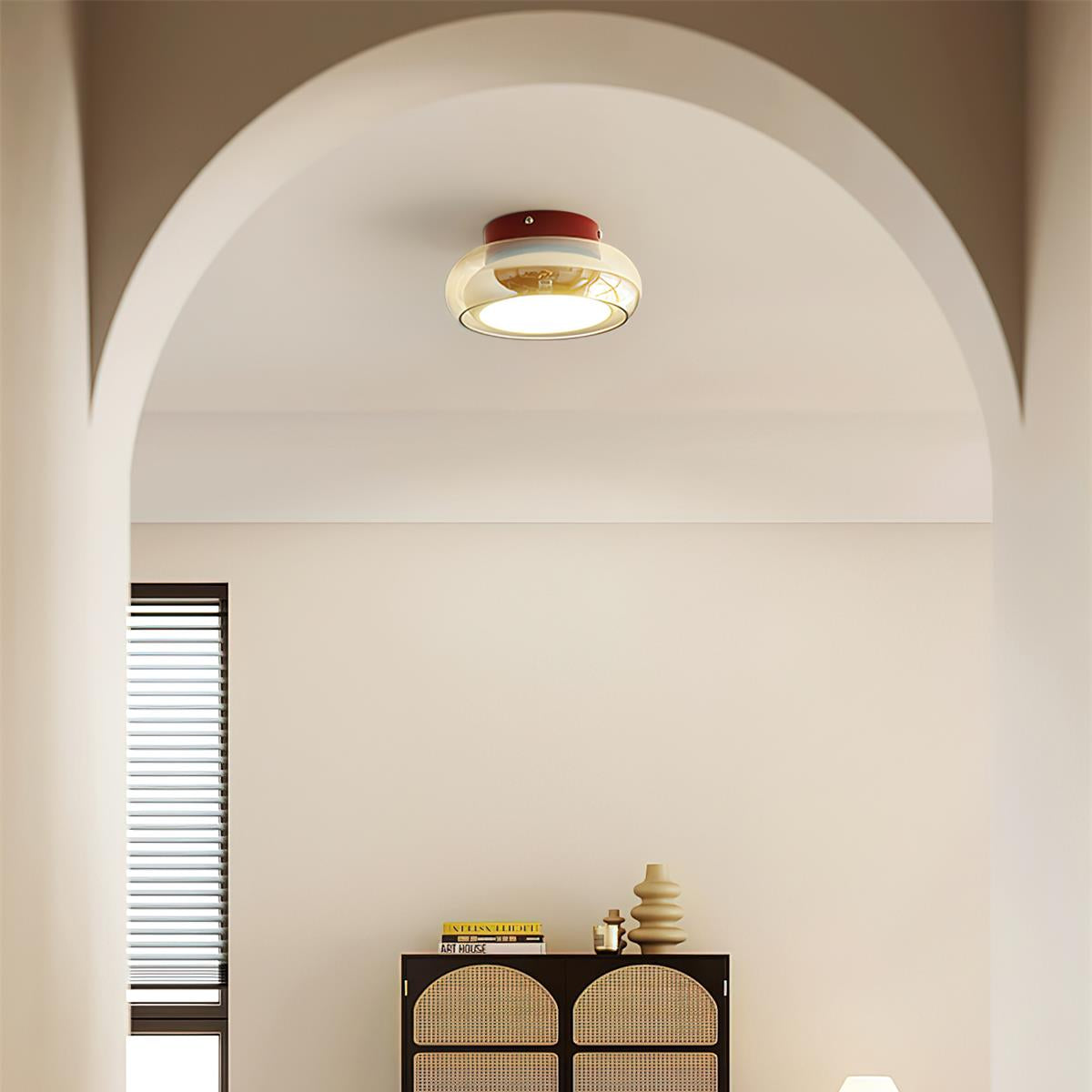 Glass Flush Mount Ceiling Light - Retro Style - Stylish Home Lighting - Image 4