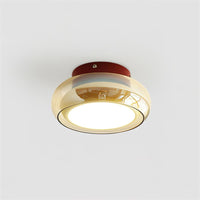 Glass Flush Mount Ceiling Light - Retro Style - Stylish Home Lighting