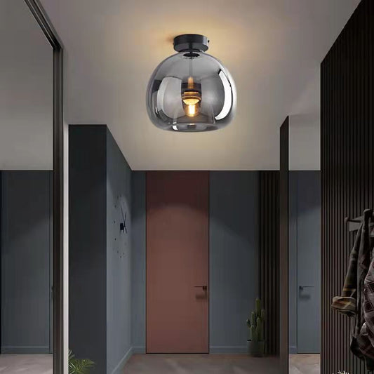 Glass Globe Ceiling Light - Elegant Semi-Flush Mount Lighting - Modern Nordic Style - Image 1
