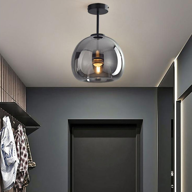 Glass Globe Ceiling Light - Elegant Semi-Flush Mount Lighting - Modern Nordic Style - Image 3