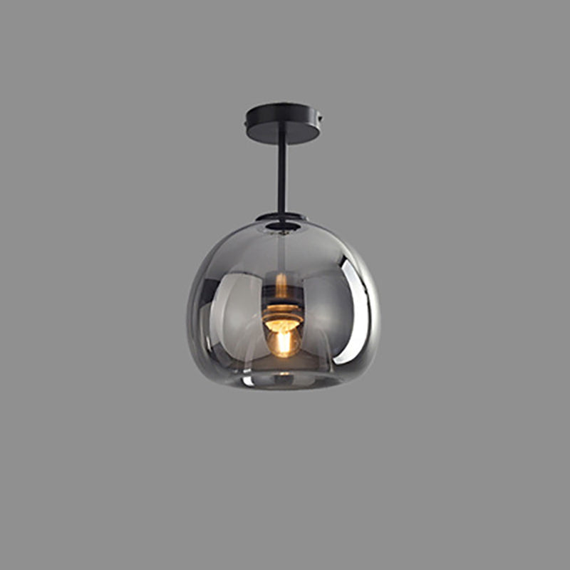 Glass Globe Ceiling Light - Elegant Semi-Flush Mount Lighting - Modern Nordic Style - Image 4
