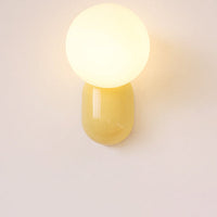 Glass Globe Wall Light - Modern Resin Accent Lighting - Elegant Sconce