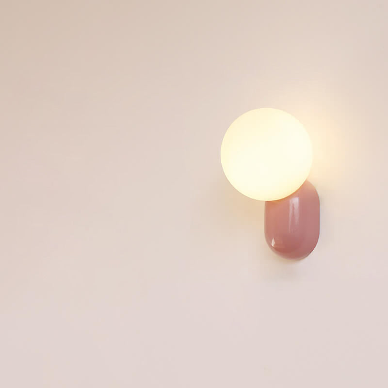 Glass Globe Wall Light - Modern Resin Accent Lighting - Elegant Sconce - Image 2