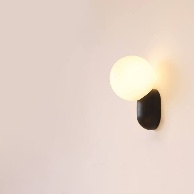 Glass Globe Wall Light - Modern Resin Accent Lighting - Elegant Sconce - Image 3