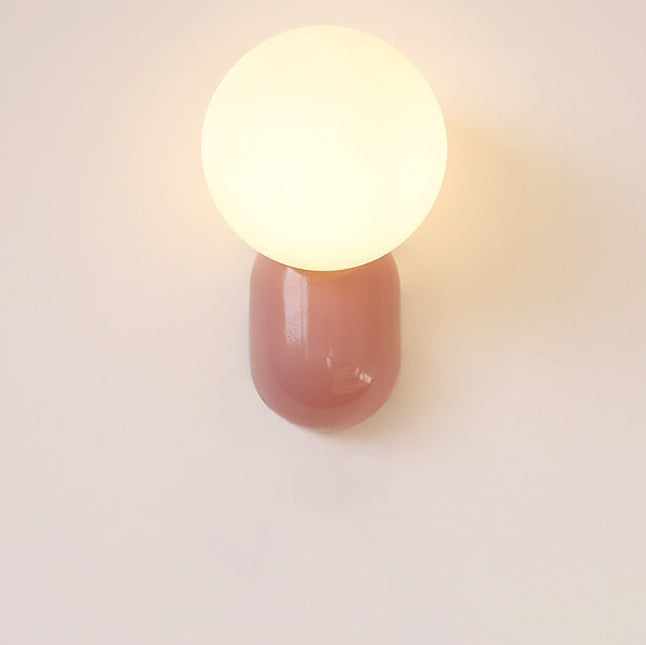 Glass Globe Wall Light - Modern Resin Accent Lighting - Elegant Sconce - Image 6