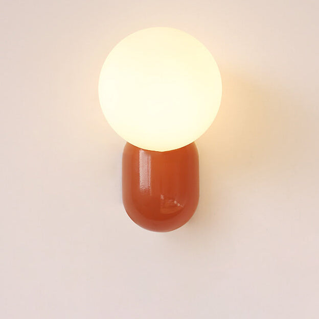 Glass Globe Wall Light - Modern Resin Accent Lighting - Elegant Sconce - Image 7