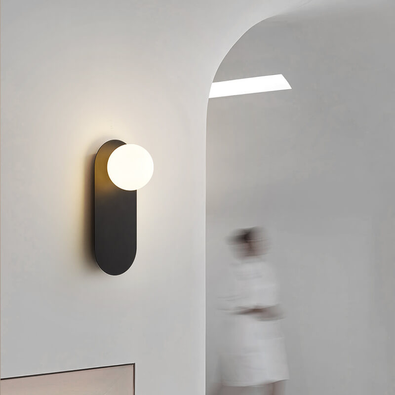 Glass Globe Wall Sconce - Minimalist Iron Wall Light - Elegant Nordic Style - Image 2