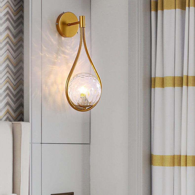 Glass Globe Wall Sconce - Teardrop LED Wall Light - Modern Elegant Style - Image 3