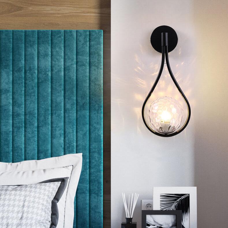 Glass Globe Wall Sconce - Teardrop LED Wall Light - Modern Elegant Style - Image 4