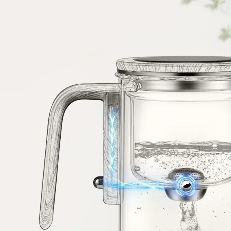 Glass Infuser Teapot - Wooden Accents - Modern Tea Brewing - Image 4