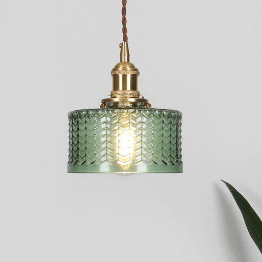 Glass Pendant Light - Brass Accents - Stylish Japanese Design - Image 1