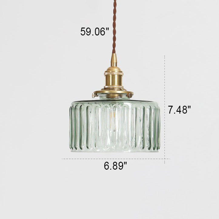 Glass Pendant Light - Brass Accents - Stylish Japanese Design - Image 5