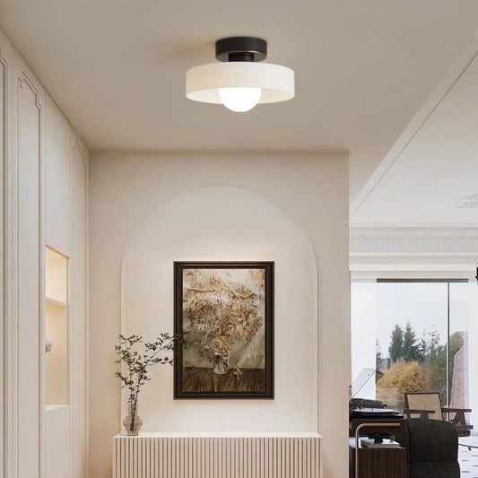 Glass Shade LED Ceiling Light - Stylish Round Fixture - Modern Home Lighting - Image 1