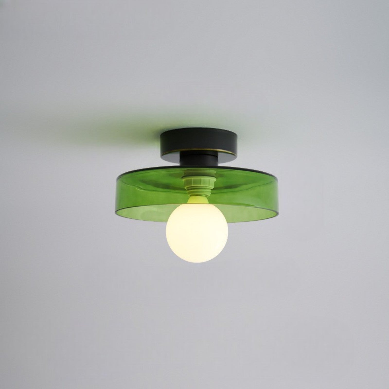 Glass Shade LED Ceiling Light - Stylish Round Fixture - Modern Home Lighting - Image 4