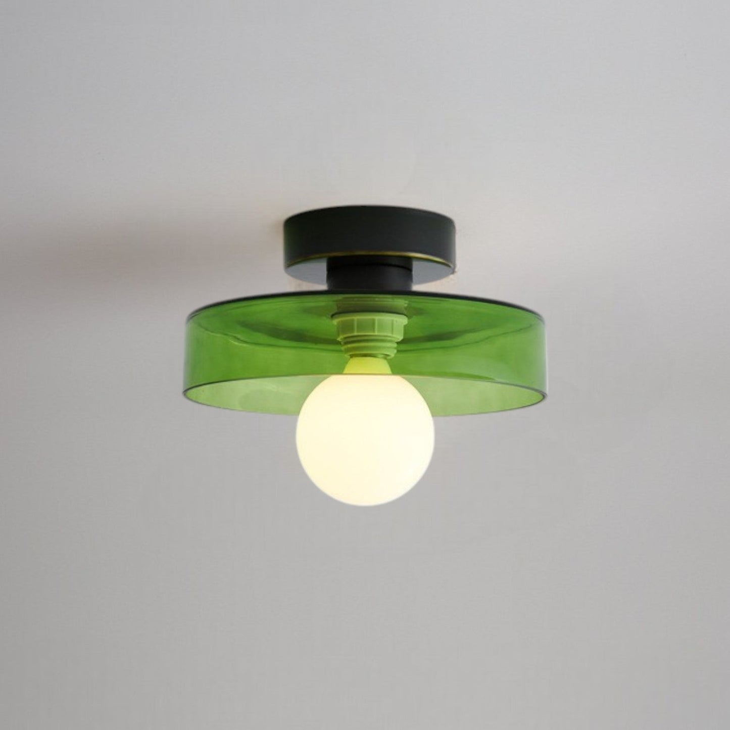 Glass Shade LED Ceiling Light - Stylish Round Fixture - Modern Home Lighting - Image 5