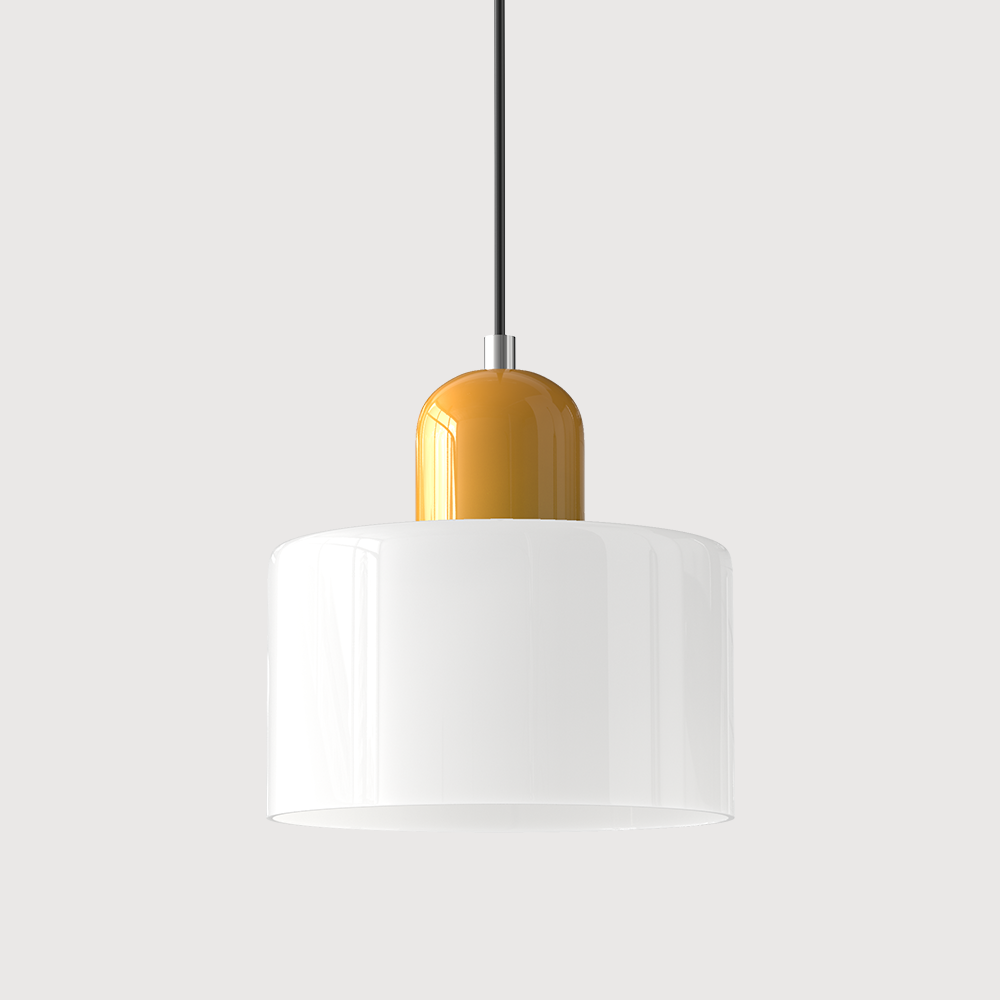 Glass Shade Pendant Light - Modern Cylinder Hanging Lamp - Elegant Interior Lighting - Image 10
