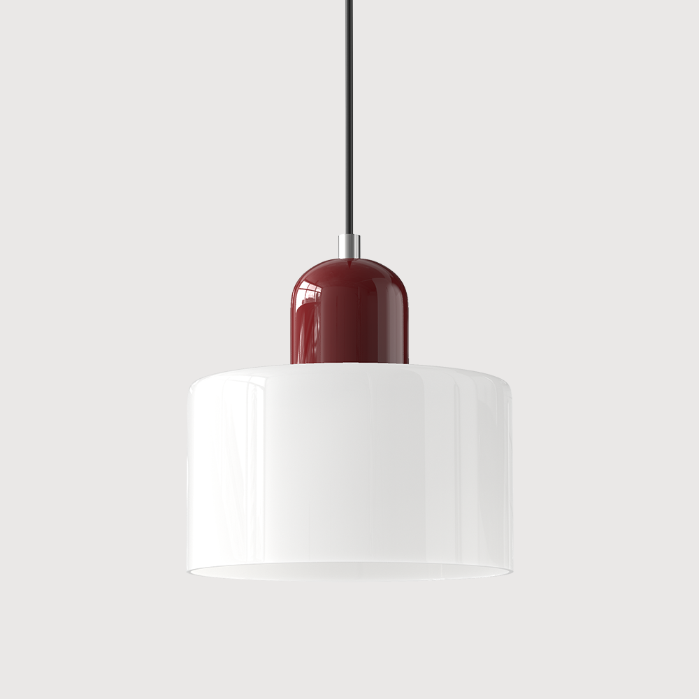 Glass Shade Pendant Light - Modern Cylinder Hanging Lamp - Elegant Interior Lighting - Image 11