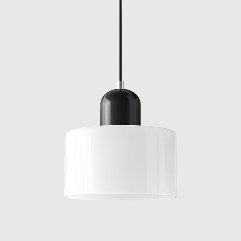 Glass Shade Pendant Light - Modern Cylinder Hanging Lamp - Elegant Interior Lighting - Image 8