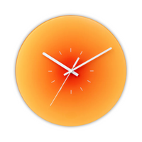 Glass Wall Clock - Modern Sunset Inspired Design