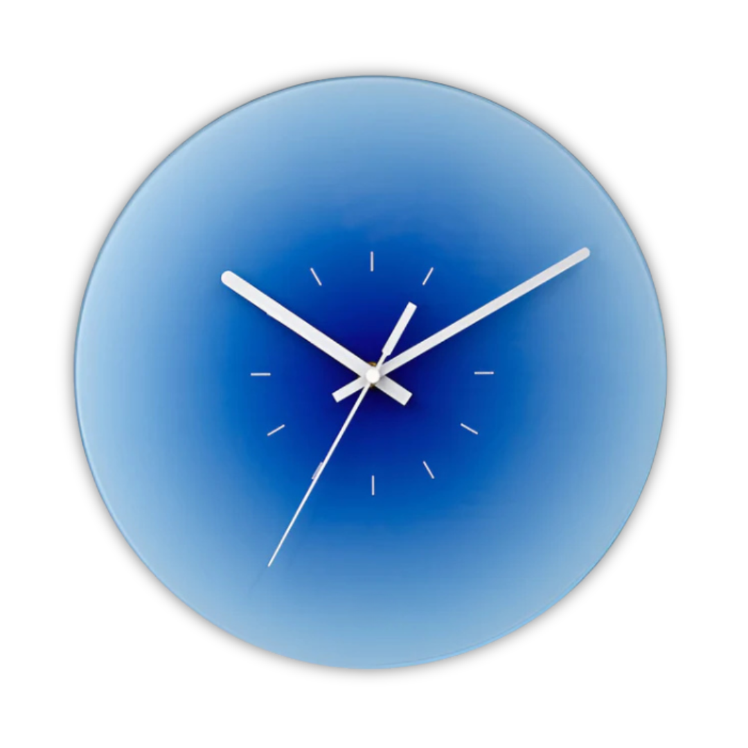 Glass Wall Clock - Modern Sunset Inspired Design - Image 4