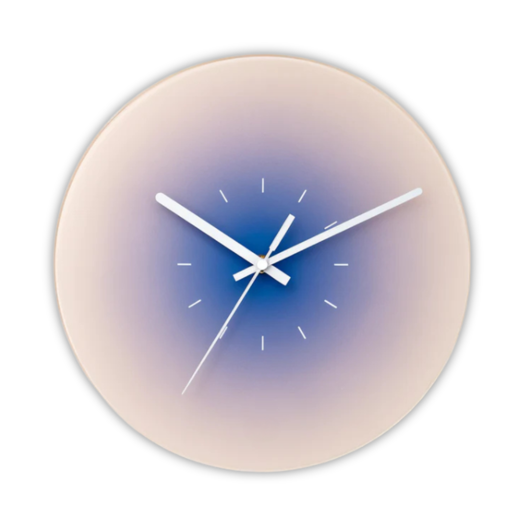 Glass Wall Clock - Modern Sunset Inspired Design - Image 5