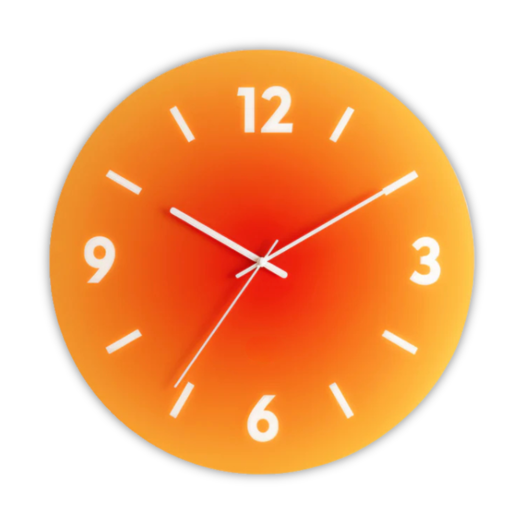 Glass Wall Clock - Modern Sunset Inspired Design - Image 6