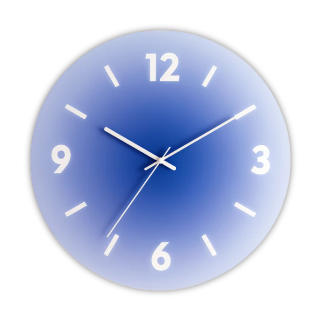 Glass Wall Clock - Modern Sunset Inspired Design - Image 7