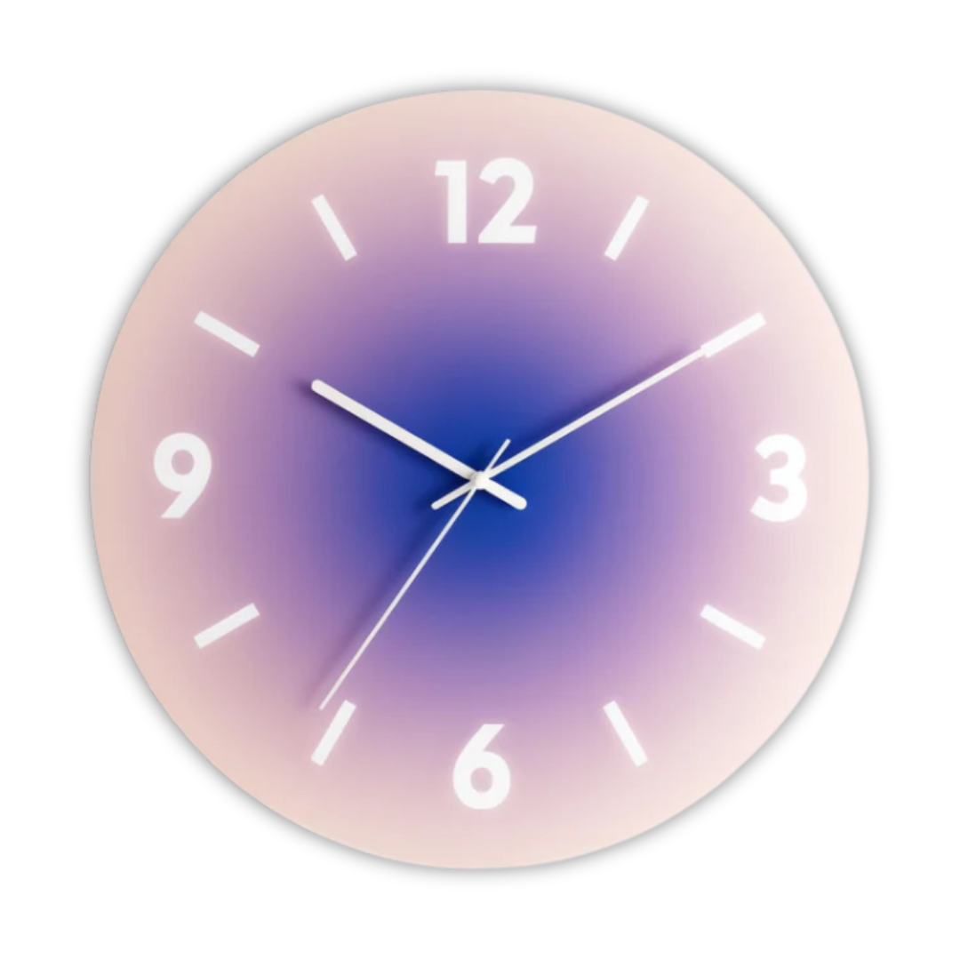 Glass Wall Clock - Modern Sunset Inspired Design - Image 8